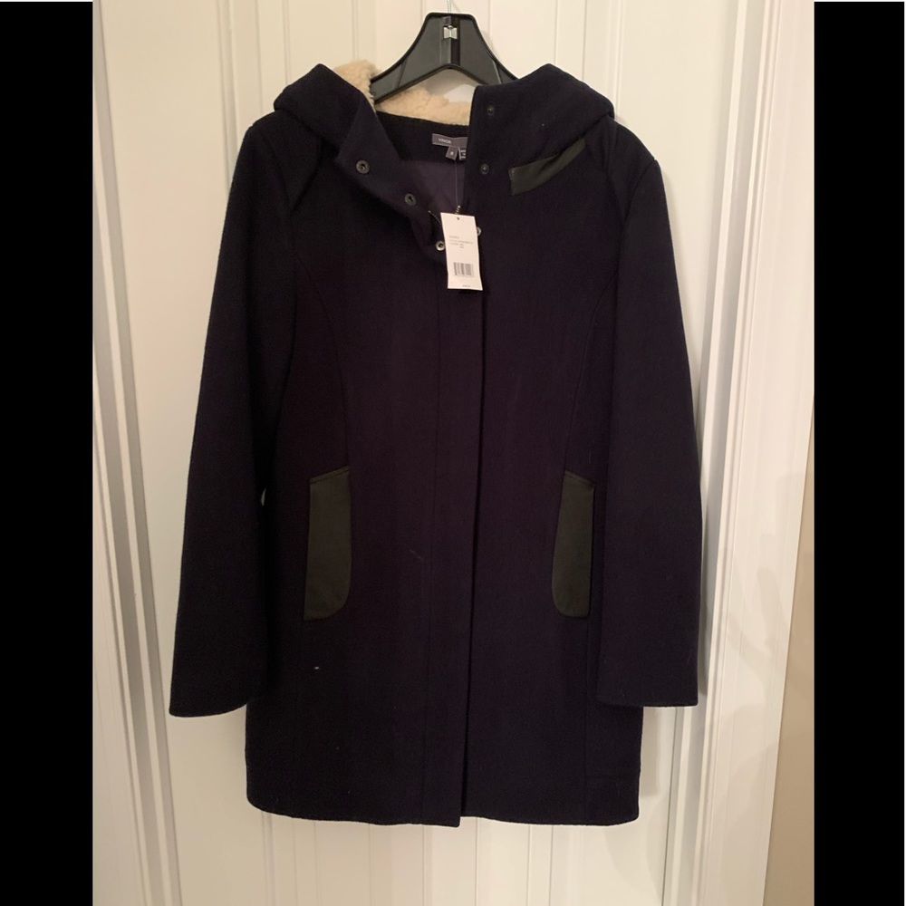 Vince car coat with hood NWT
